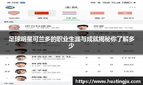 足球明星可兰多的职业生涯与成就揭秘你了解多少